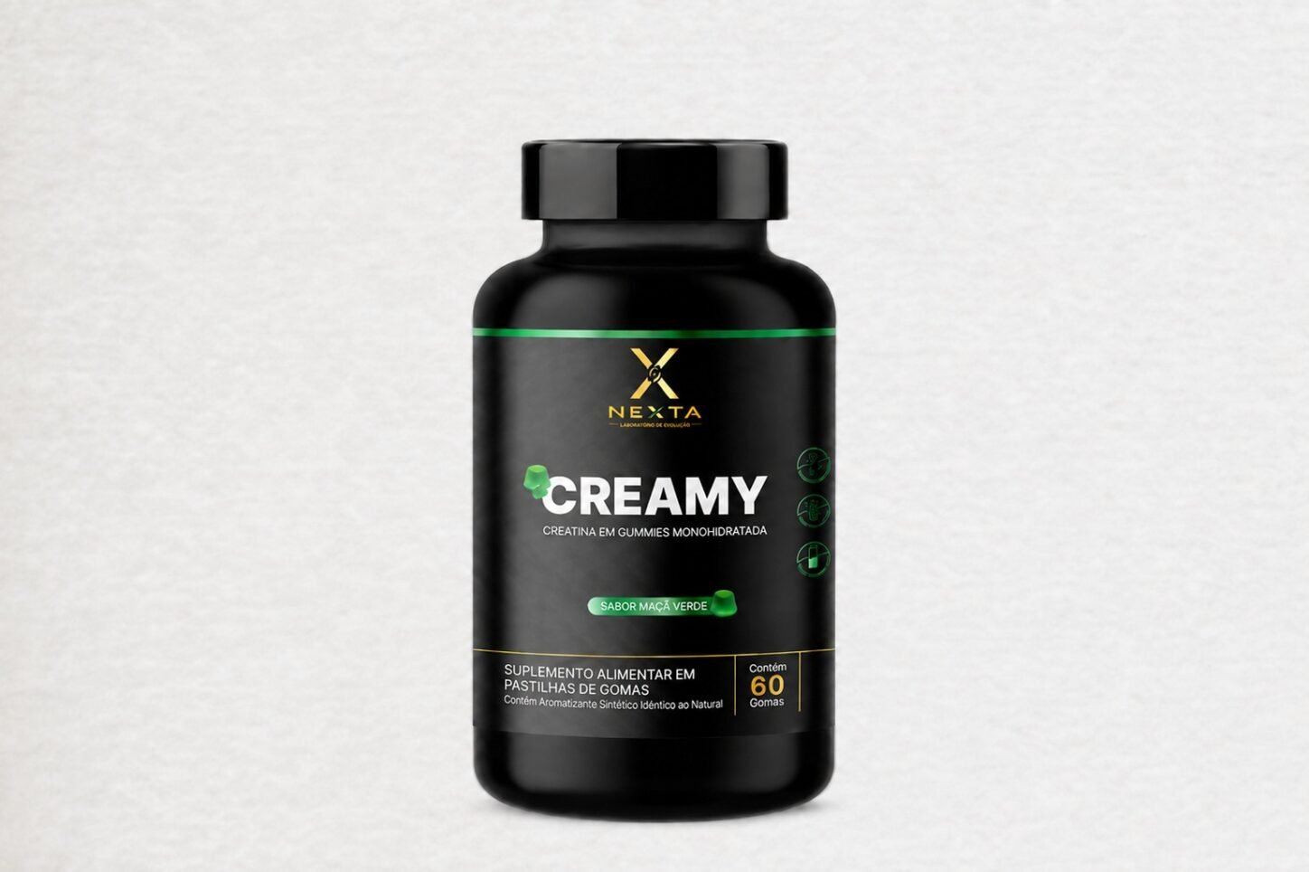 Creamy Creatina em Gomas - Sabor Maçã Verde
